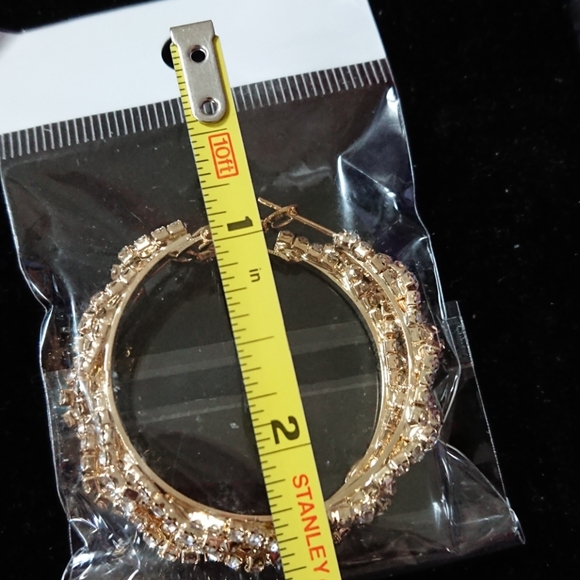 Gold Hoop Earrings women's - Picture 4 of 8